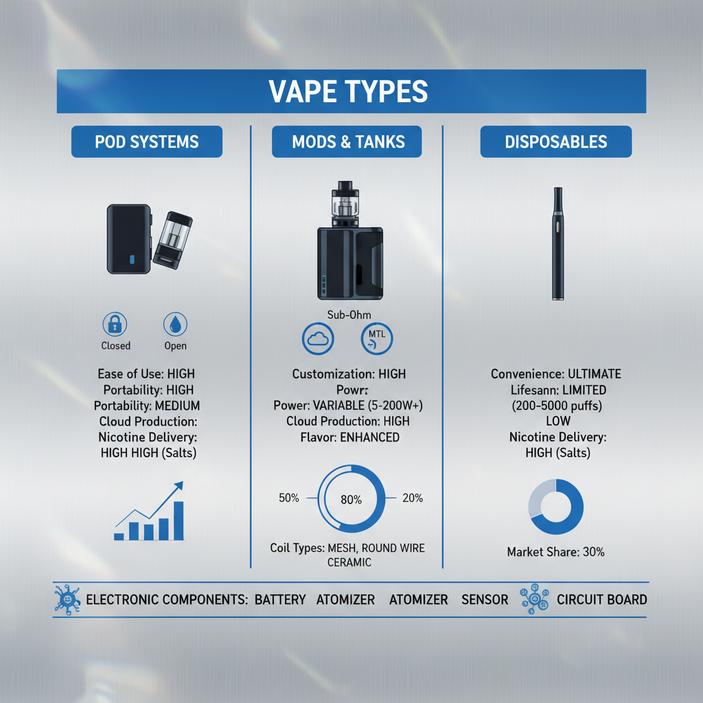 Exploring Diverse Vape Types A Comprehensive Guide to Vaping Devices