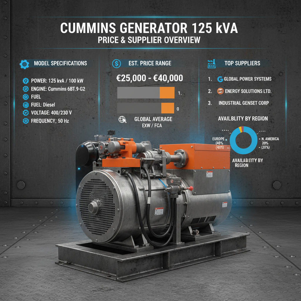 Cummins generator 125 kVA price Supplier