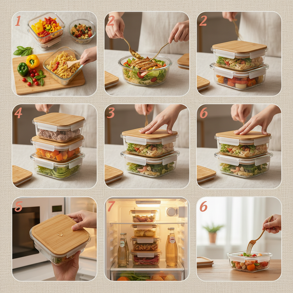 airtight food storage containers glass
