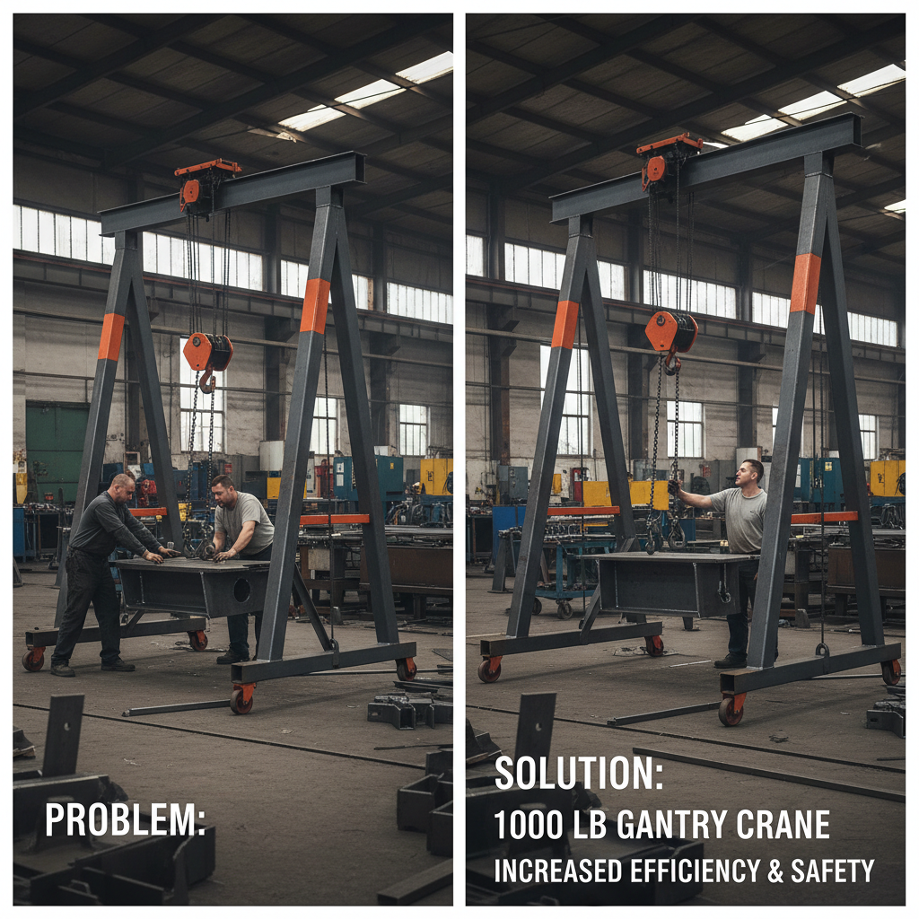 Maximize Efficiency with a Versatile 1000 lb Gantry Crane Solution