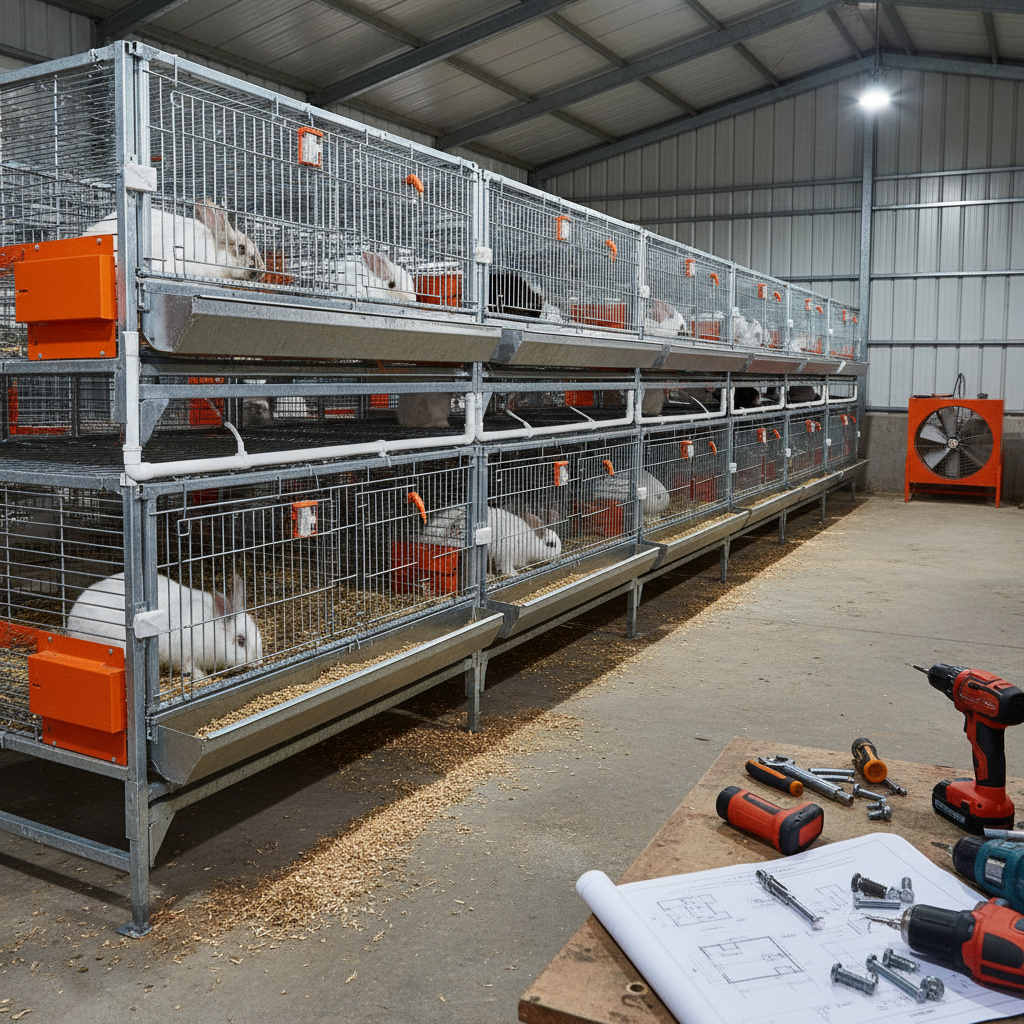 Optimizing Rabbit Husbandry with Efficient Rabbit Stacking Cages