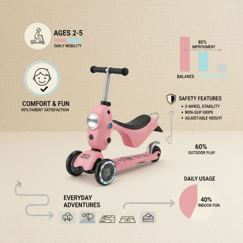 The Versatile Pink Scooter Motorcycle Revolutionizing Construction Sites