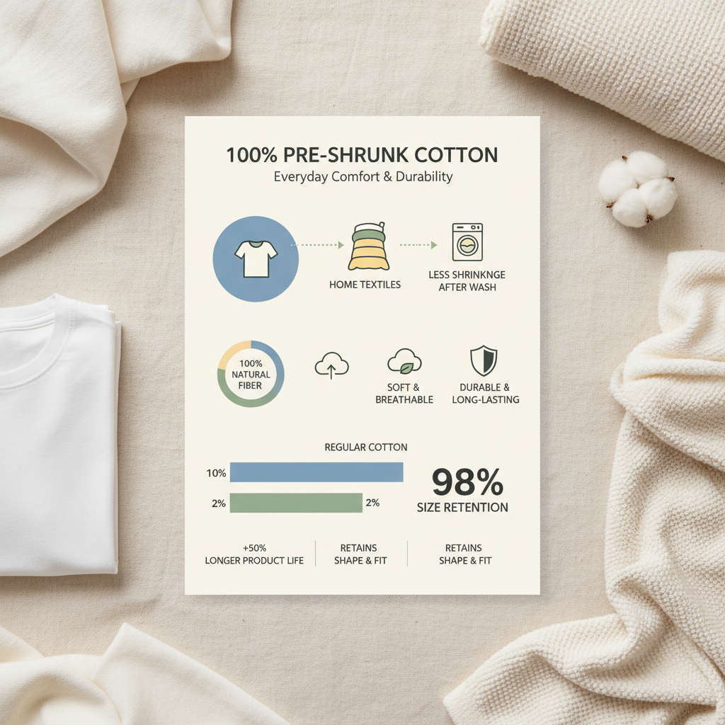 The Benefits of Utilizing 100 Pre Shrunk Cotton for Consistent Garment Production