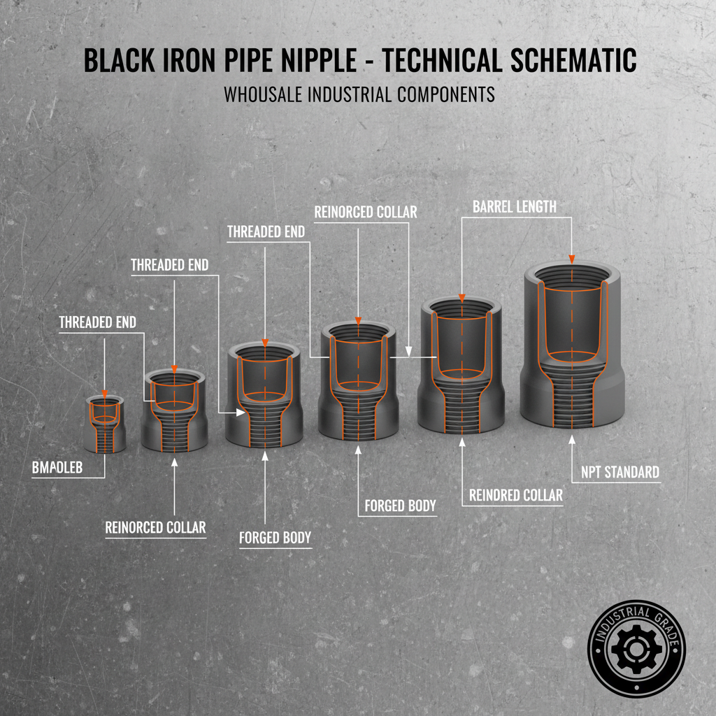 Essential Wholesale Black Iron Pipe Nipple For Robust Plumbing And Structural Solutions