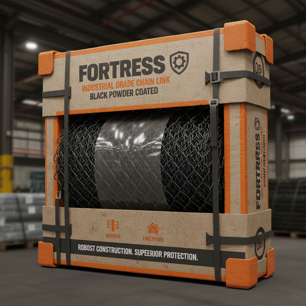 Durable Black Powder Coated Chain Link Fence for Long Term Security