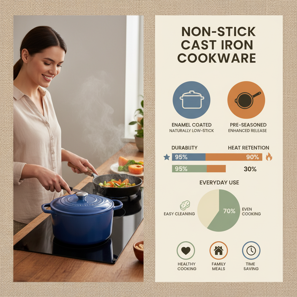 non stick cast iron cookware