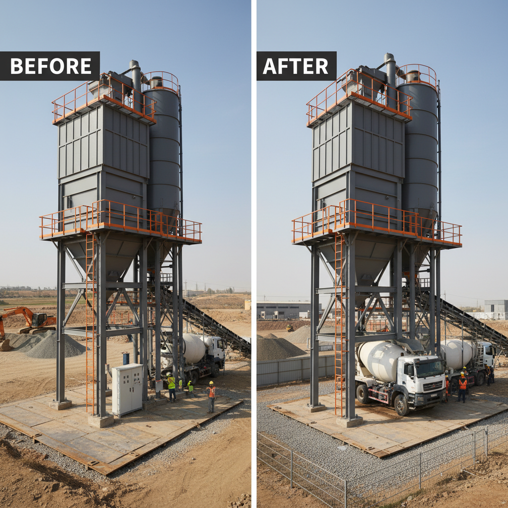foundation-free fast-assemble concrete plant