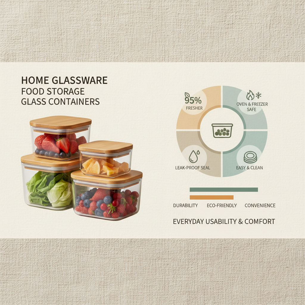 large airtight glass containers for food storage