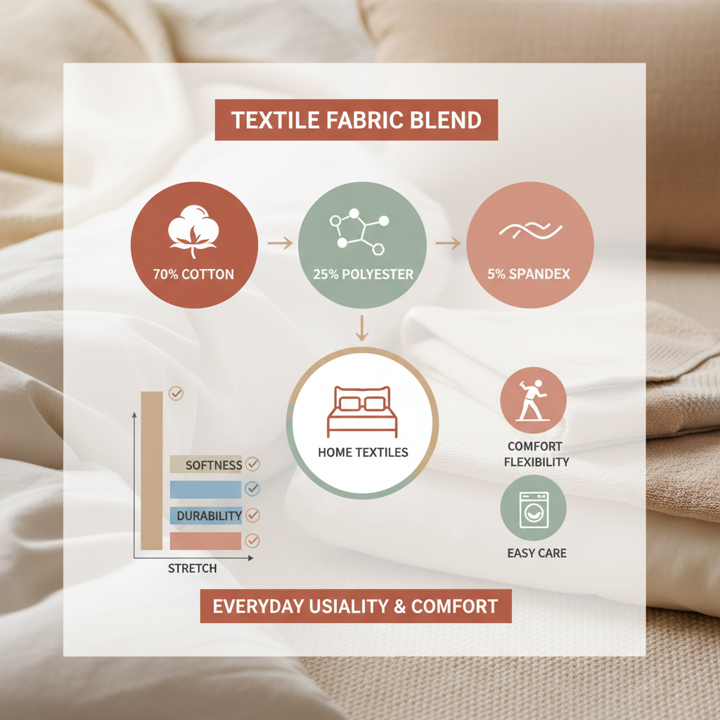 70 cotton 25 polyester 5 spandex Fabric Blend for Comfort and Performance