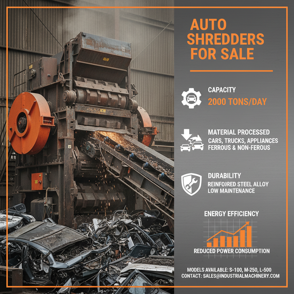 Investing in Auto Shredders for Sale for Sustainable Waste Processing Solutions