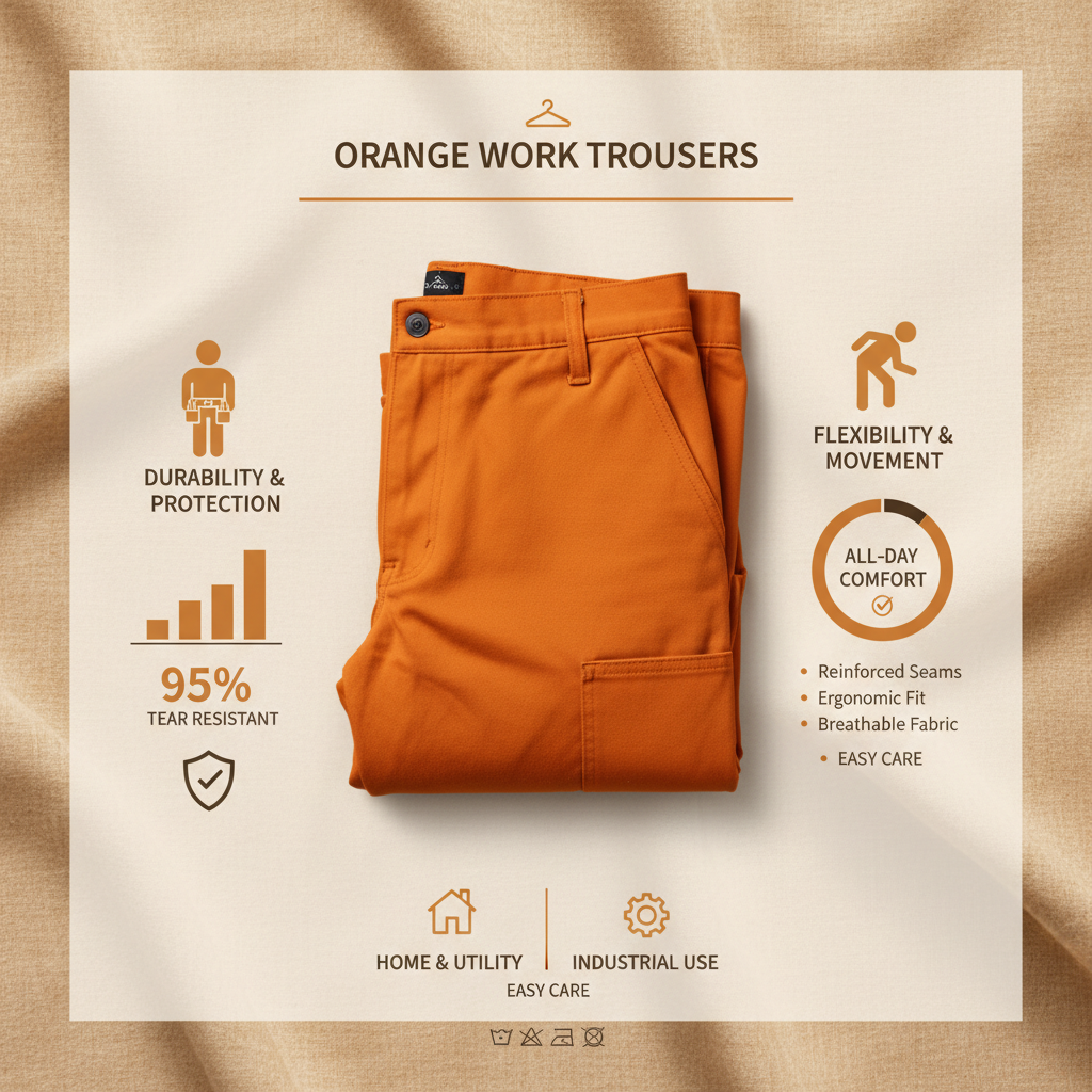 Essential Orange Work Trousers for Workplace Safety and Visibility