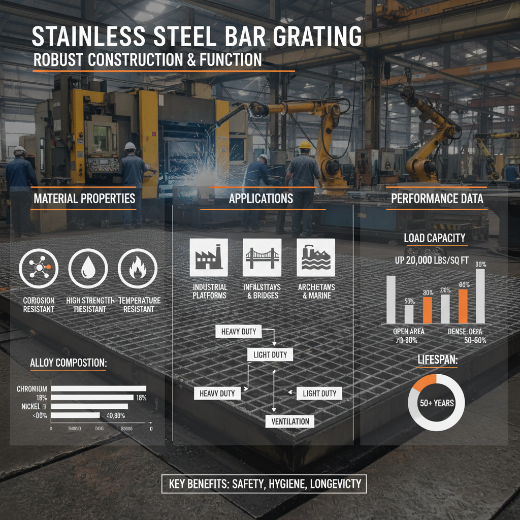 High Performance Stainless Steel Bar Grating for Industrial and Commercial Use