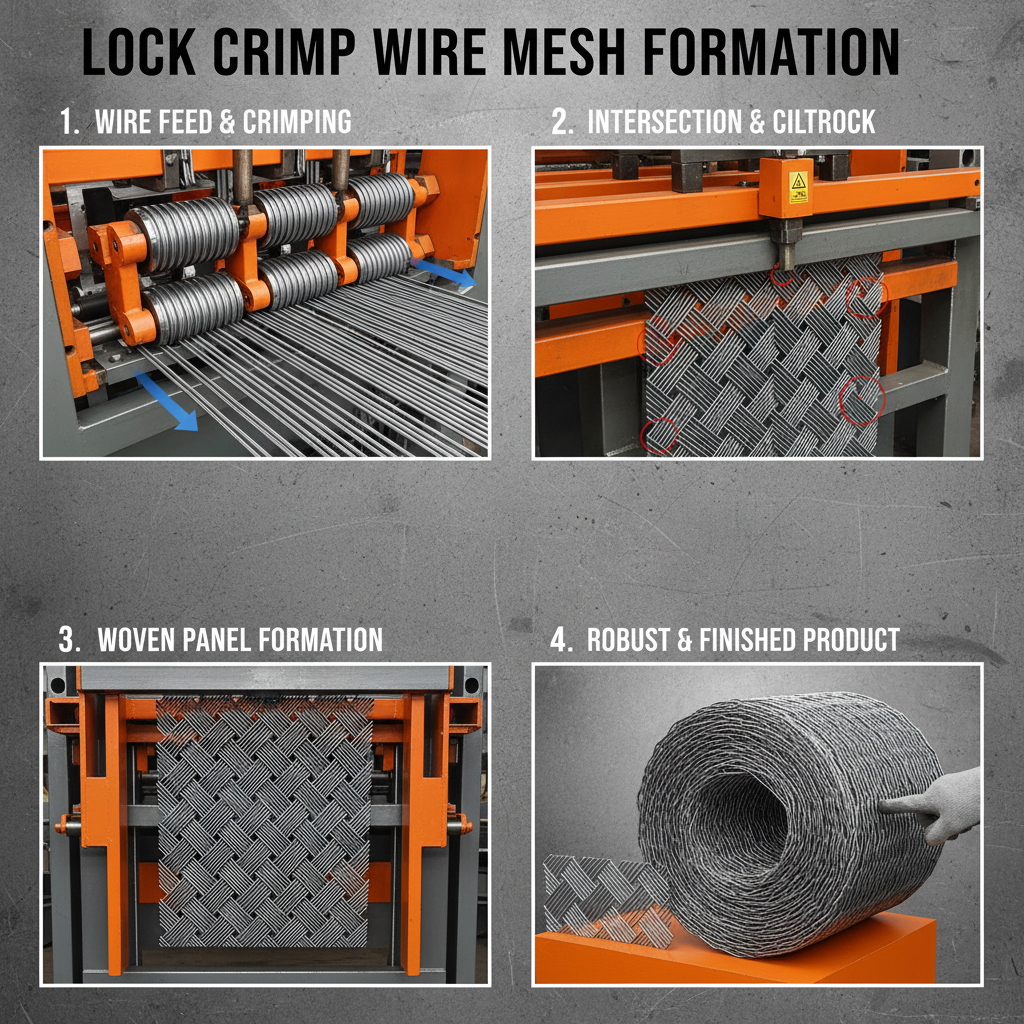 High Performance Lock Crimp Wire Mesh for Industrial and Security Applications
