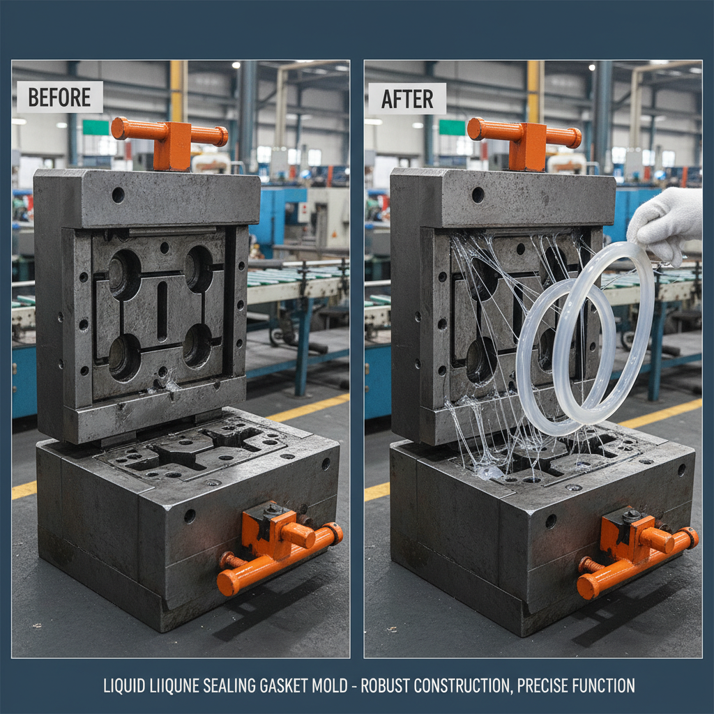 Liquid silicone sealing gasket mold