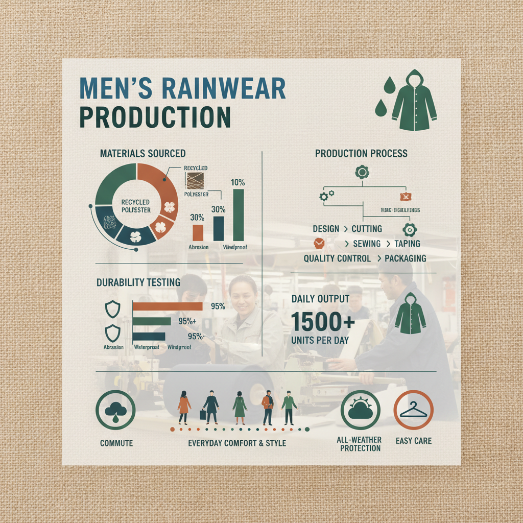 men rain coat Factory