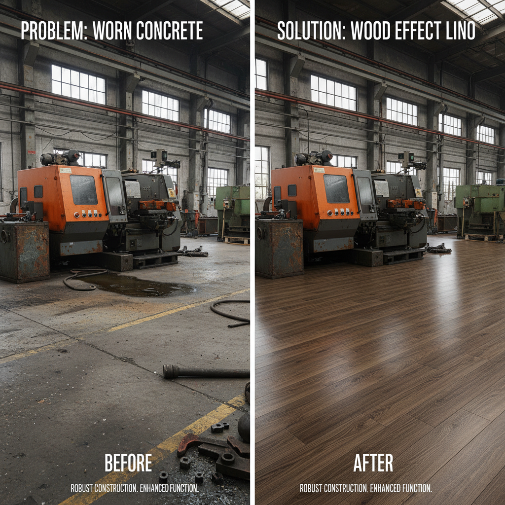 wood effect lino