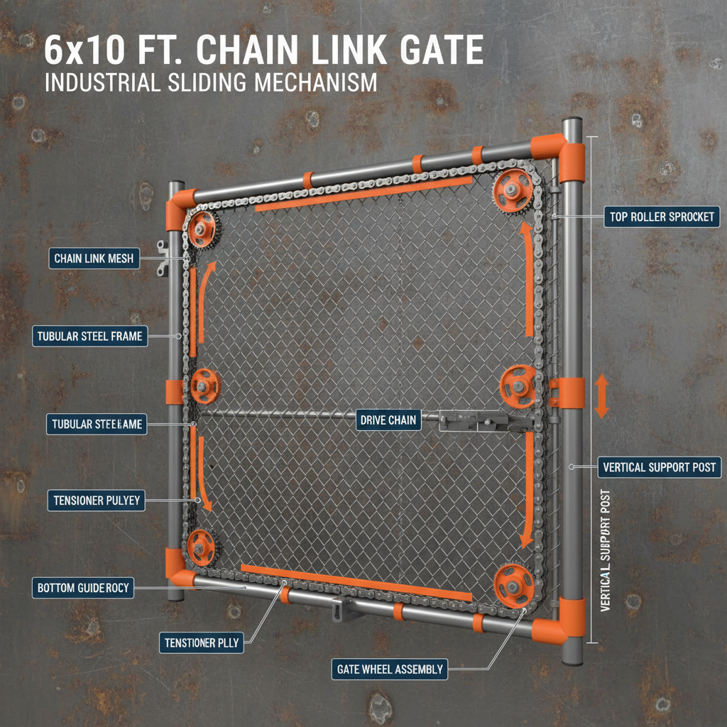 6x10 chain link gate