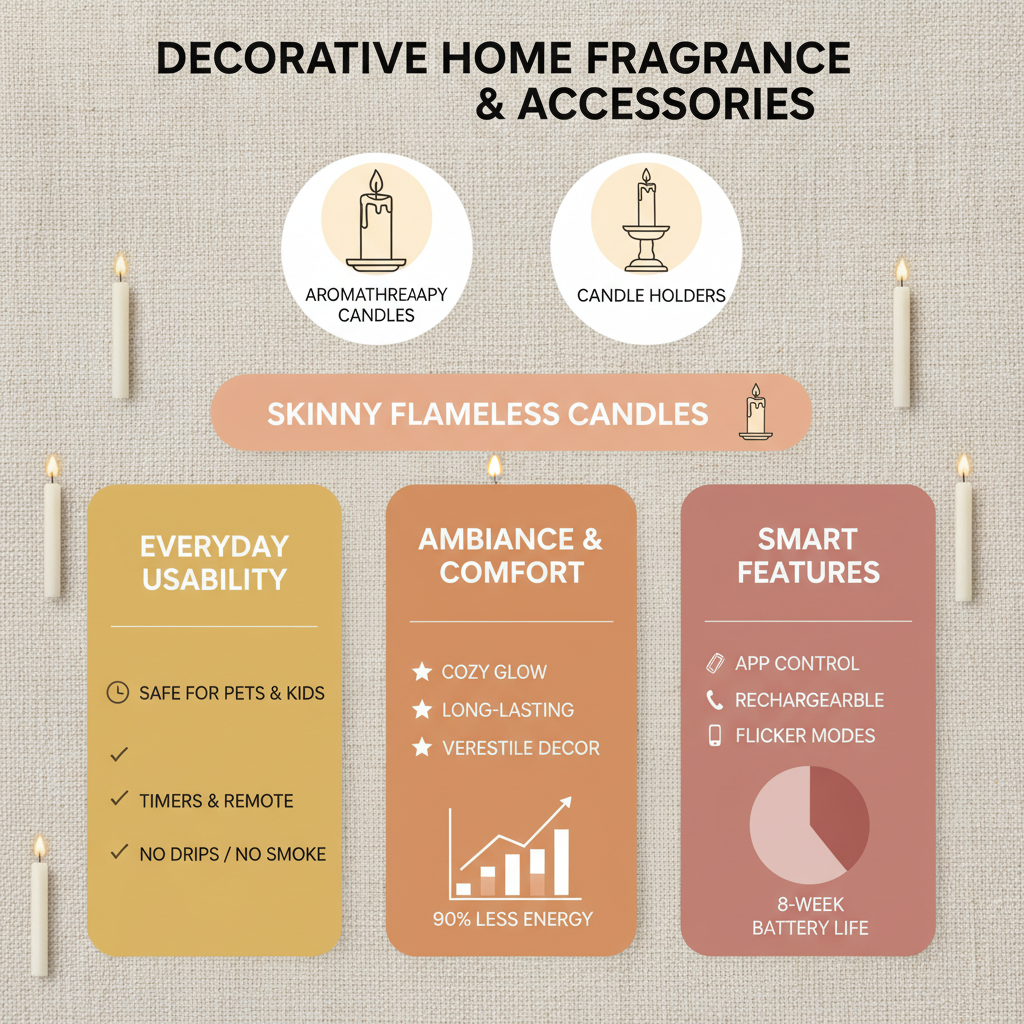 Enhance Your Home with Elegant Skinny Flameless Candles from OuniScandle