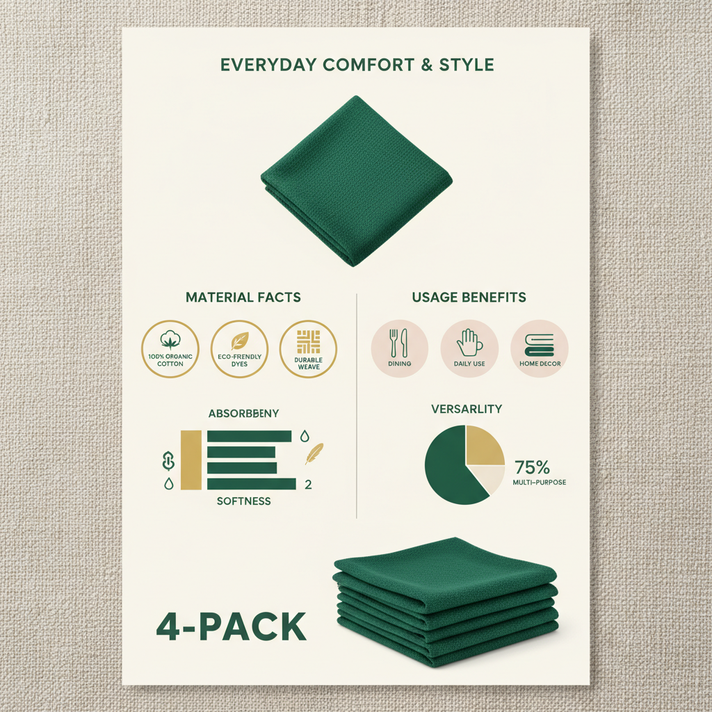 Enhance Your Dining Experience with Luxurious Emerald Green Napkins