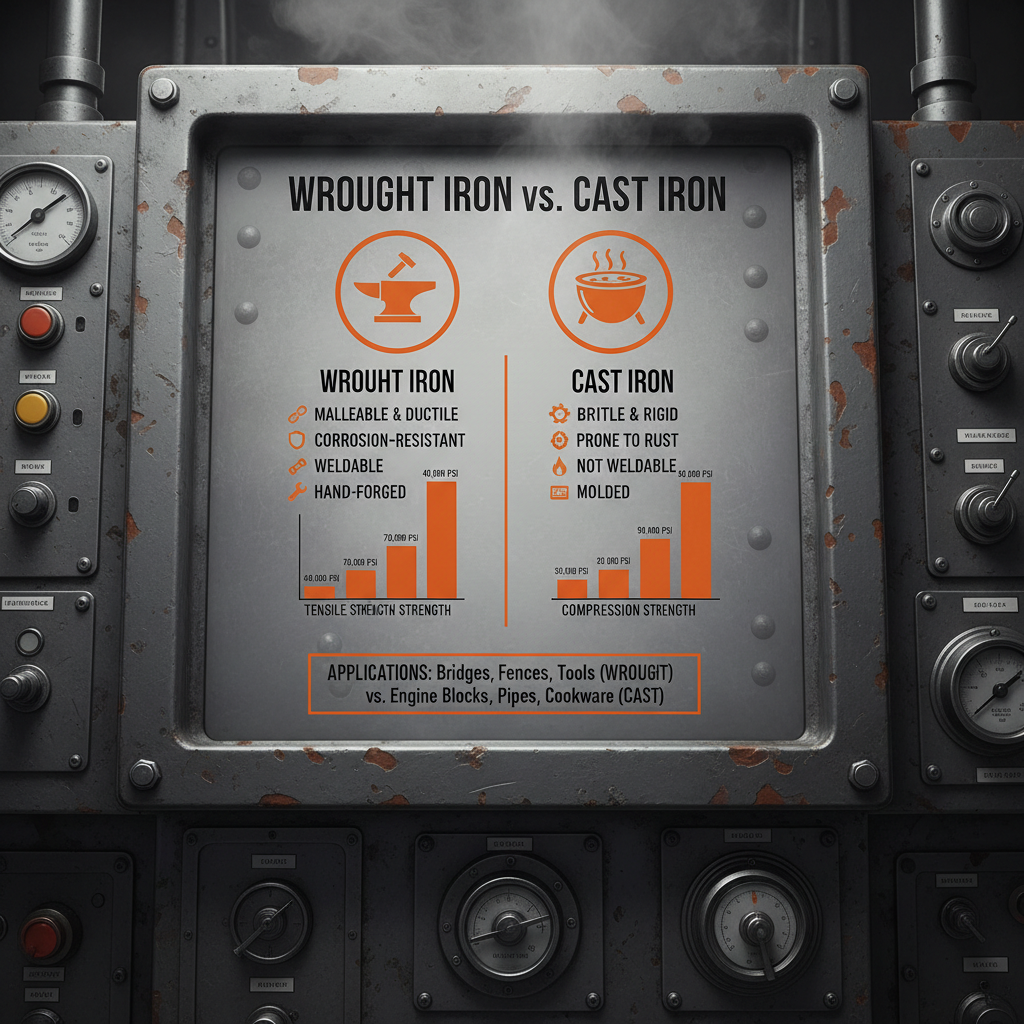 Understanding Wrought Iron vs Iron Properties and Applications