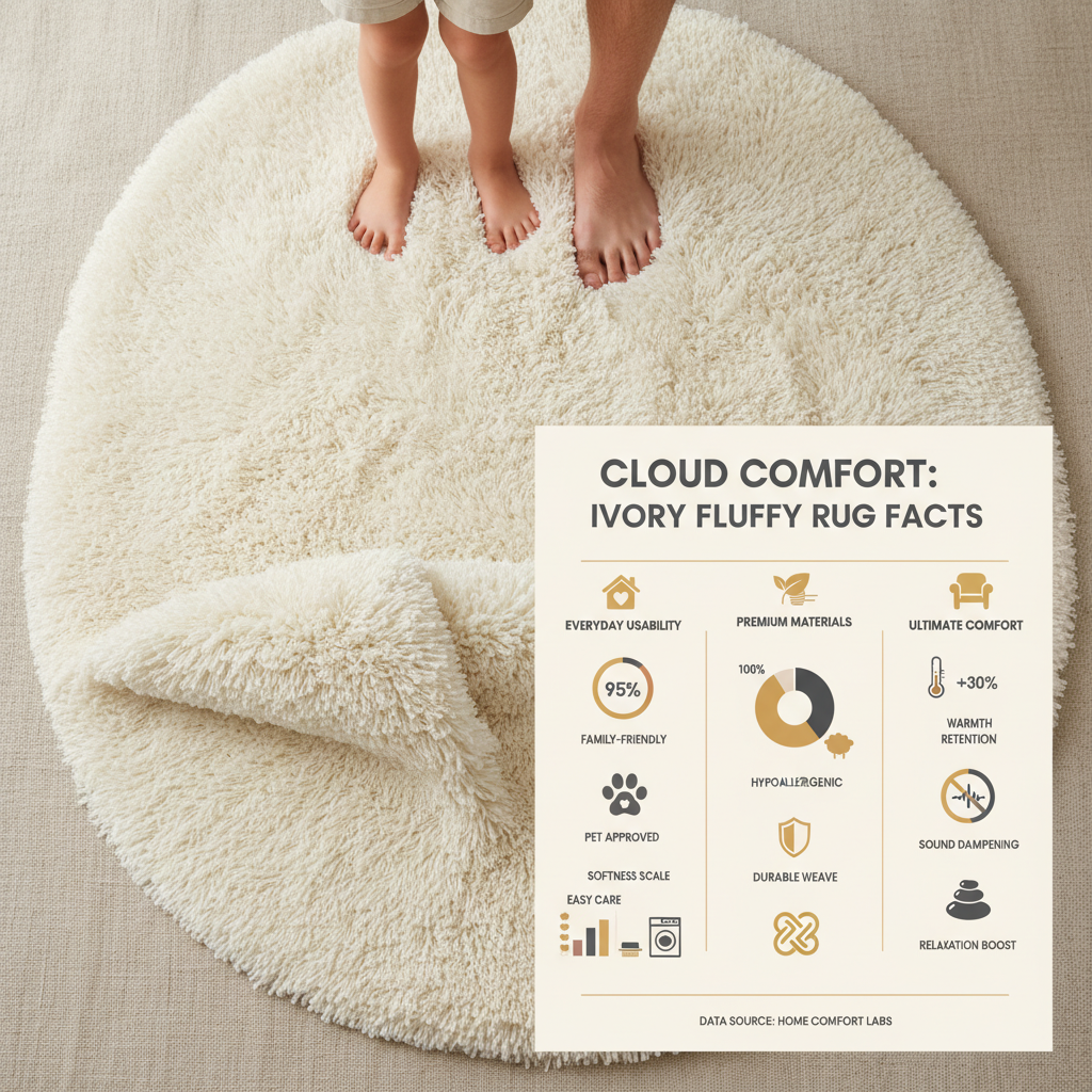 Enhance Your Home Decor with a Luxurious Ivory Fluffy Rug