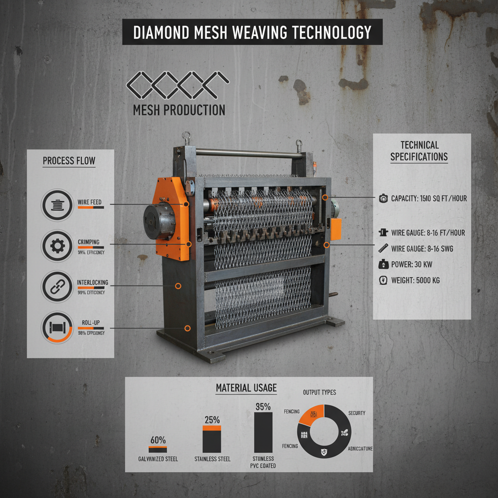 diamond mesh making machine