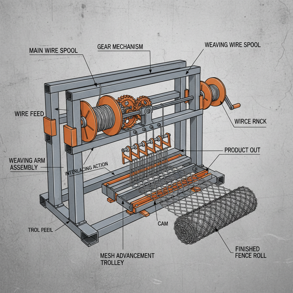 diy simple fence wire netting machine