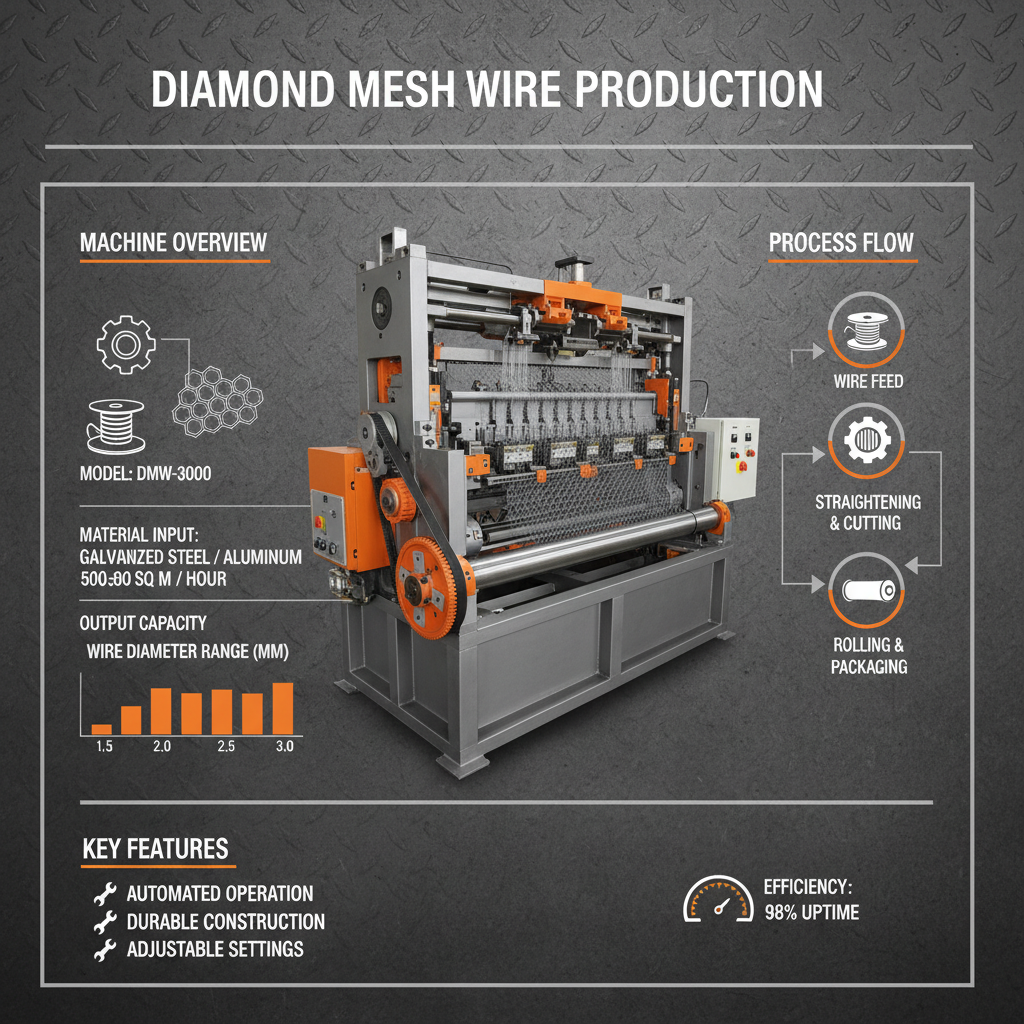 diamond mesh wire making machine