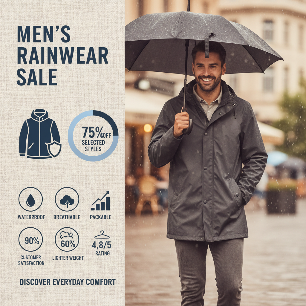 mens rain coat sale