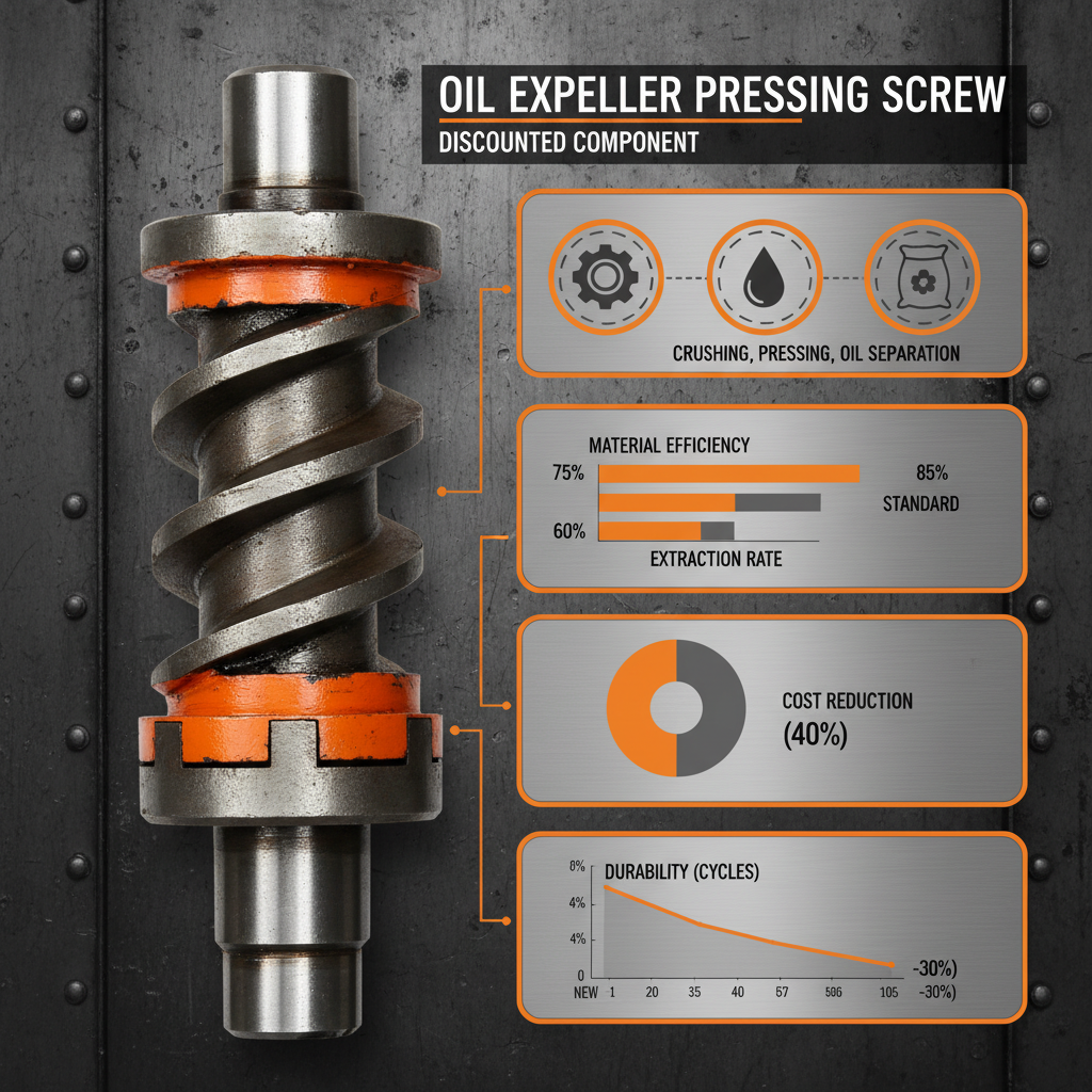 Find a Discount Pressing Screw of Oil Expeller for Efficient Oil Extraction