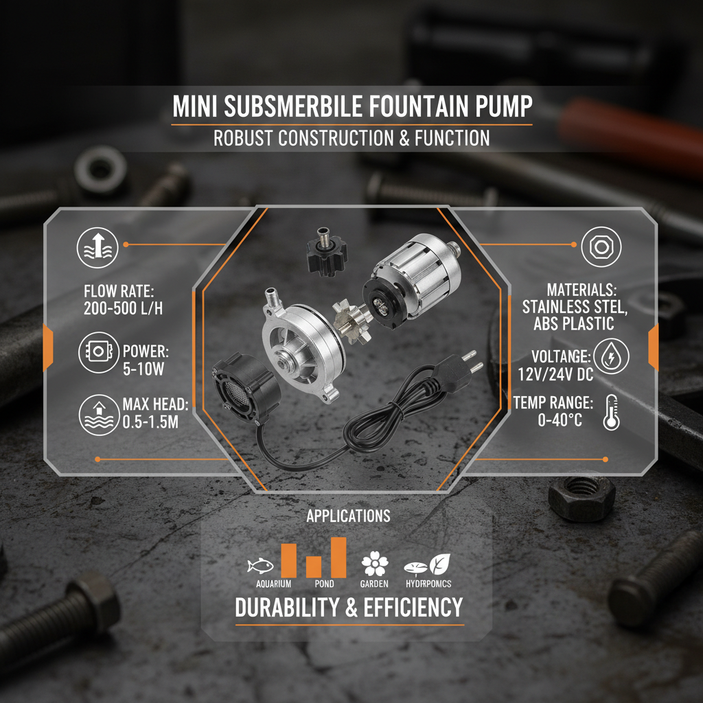 Choosing the Right Mini Submersible Fountain Pump for Optimal Water Feature Performance