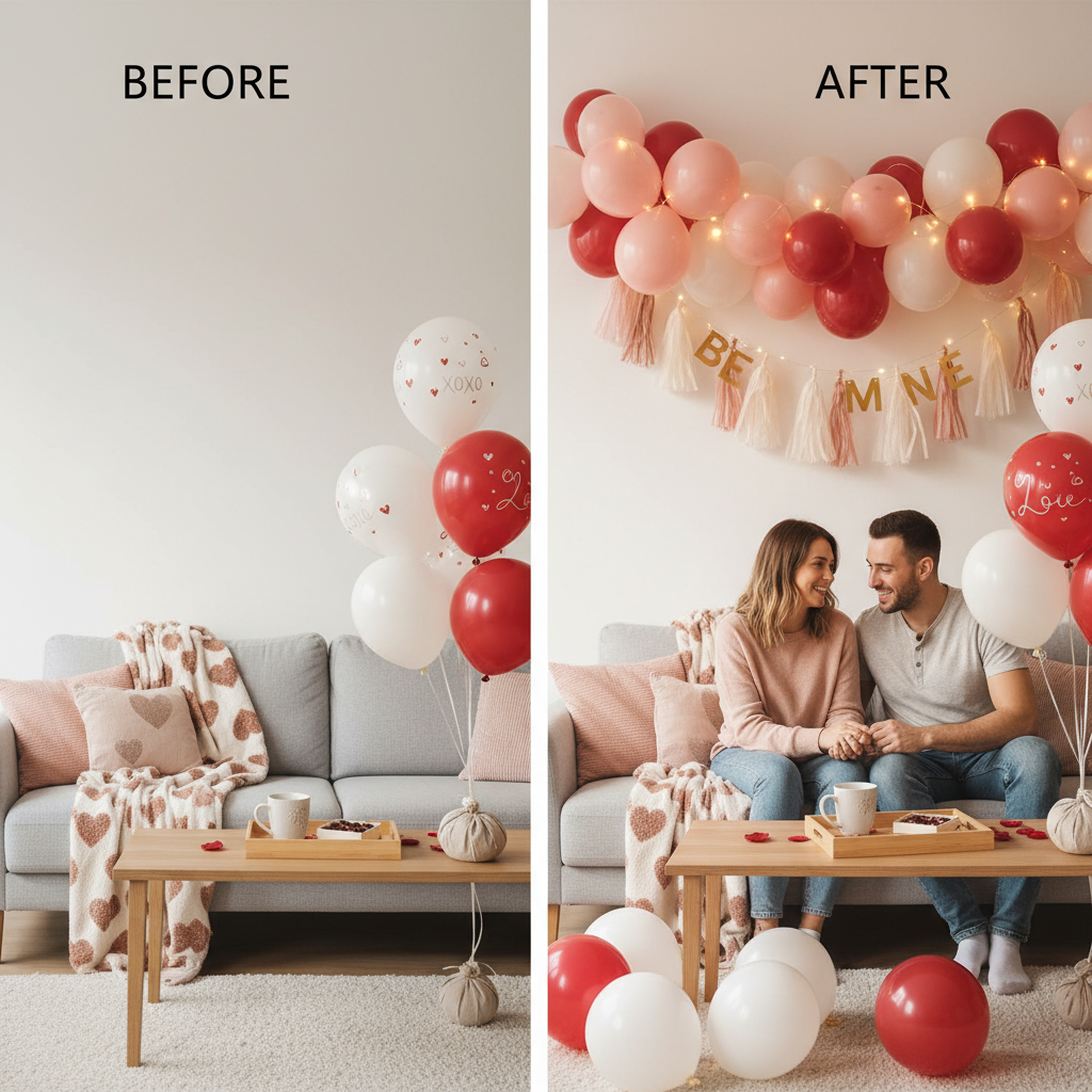 Create a Romantic Valentine's Day with Balloons Decorations and Ideas