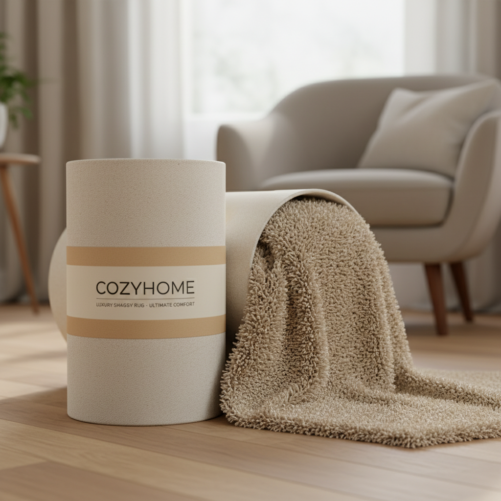 Enhance Your Home Decor with a Luxurious Shaggy Beige Rug