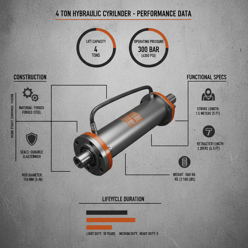 4 ton hydraulic cylinder