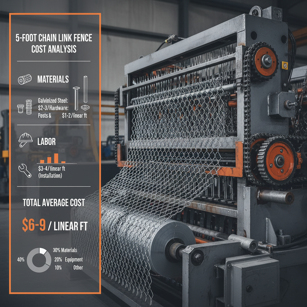 5 chain link fence cost