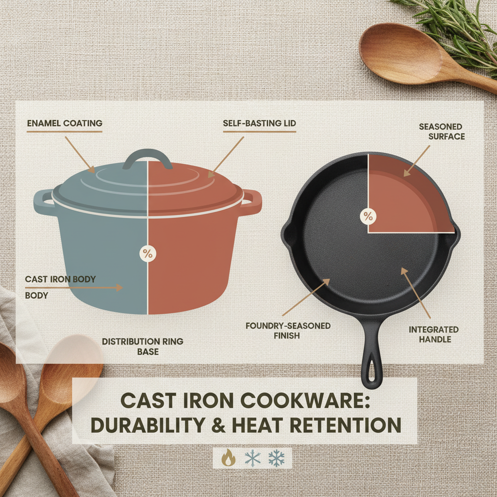 Explore the Benefits and Care of Durable Cast Iron Cookware