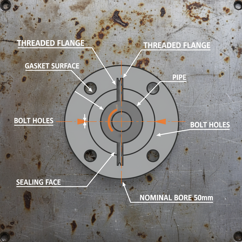 50mm threaded flange