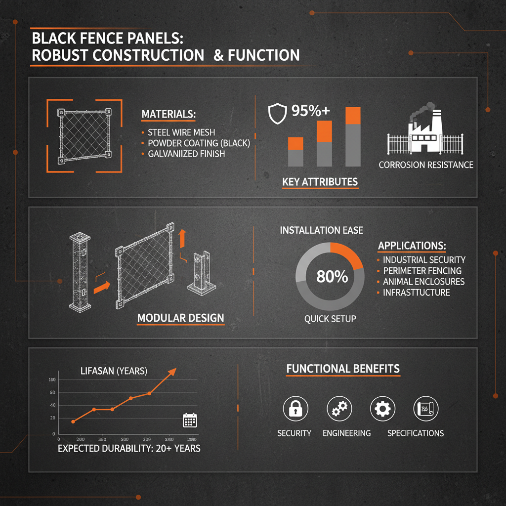 Modern Black Fence Panels for Enhanced Security and Aesthetic Appeal