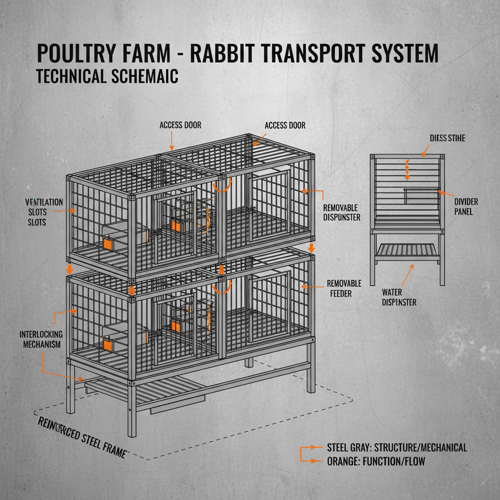 Optimizing Rabbit Transport Cages for Animal Welfare and Efficient Production