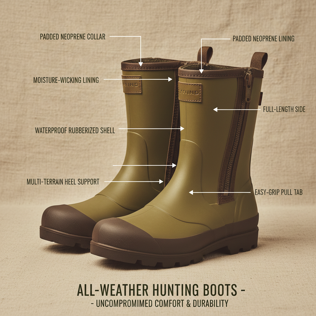 Enhance Your Hunt with Durable Hunting Boots with Zipper on the Side