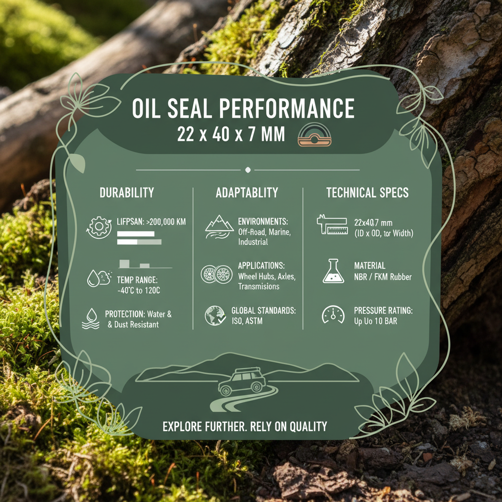 Optimizing Performance with the 22 40 7 Oil Seal for Industrial Applications