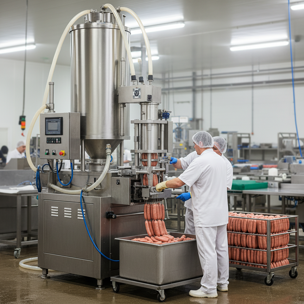 Advanced Vacuum Sausage Filler with Clipper for Efficient Meat Processing