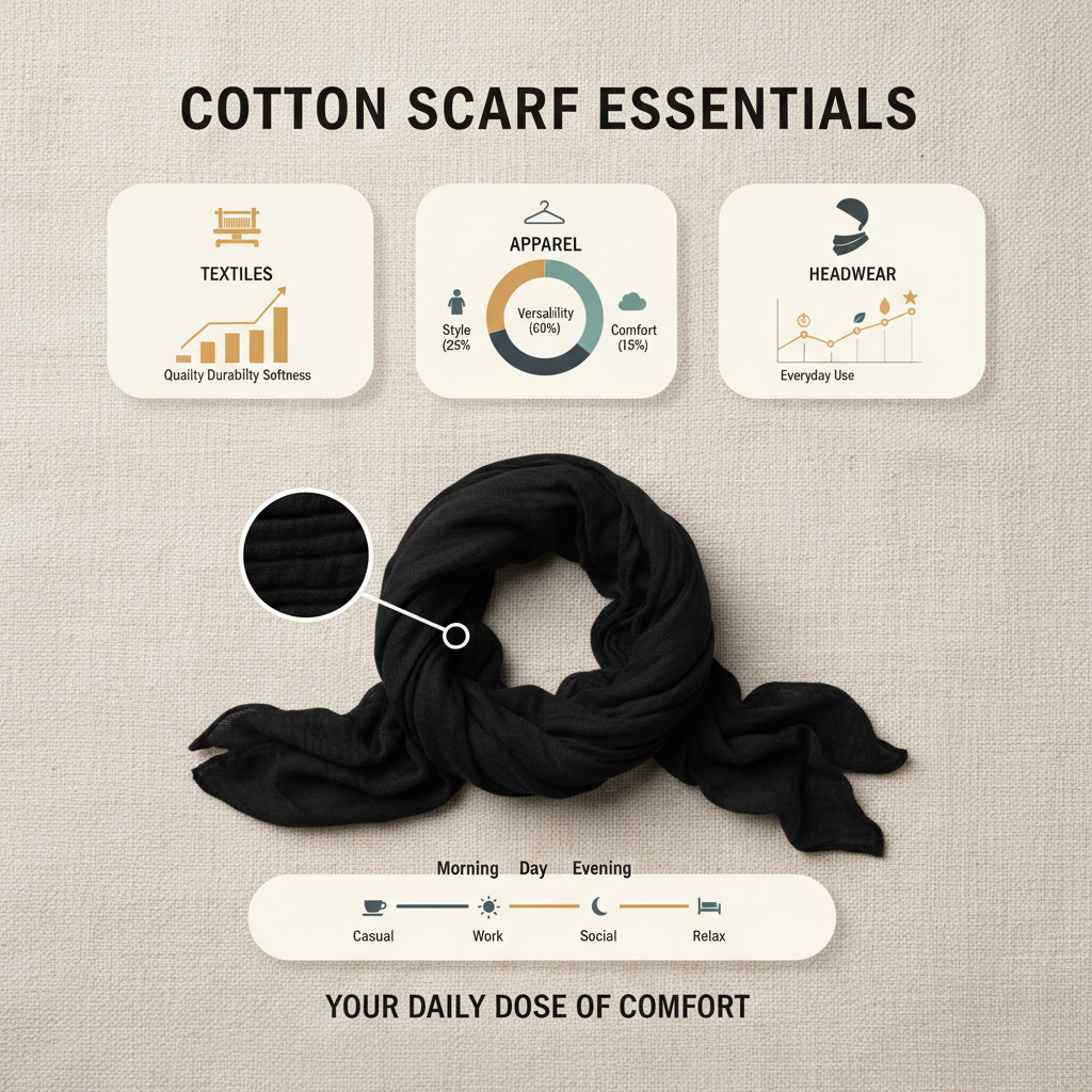 The Enduring Elegance and Global Significance of the Black Cotton Scarf