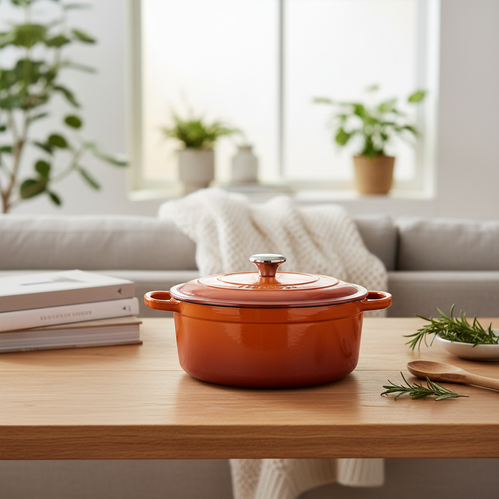 The Vibrant cast iron casserole dish orange A Culinary and Aesthetic Delight