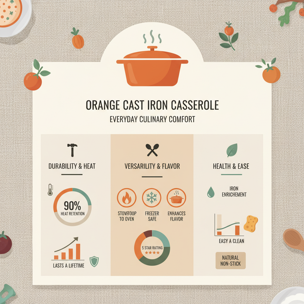 The Vibrant cast iron casserole dish orange A Culinary and Aesthetic Delight