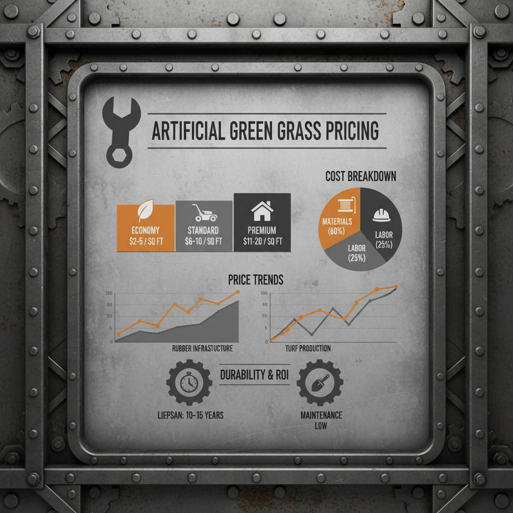 artificial green grass price