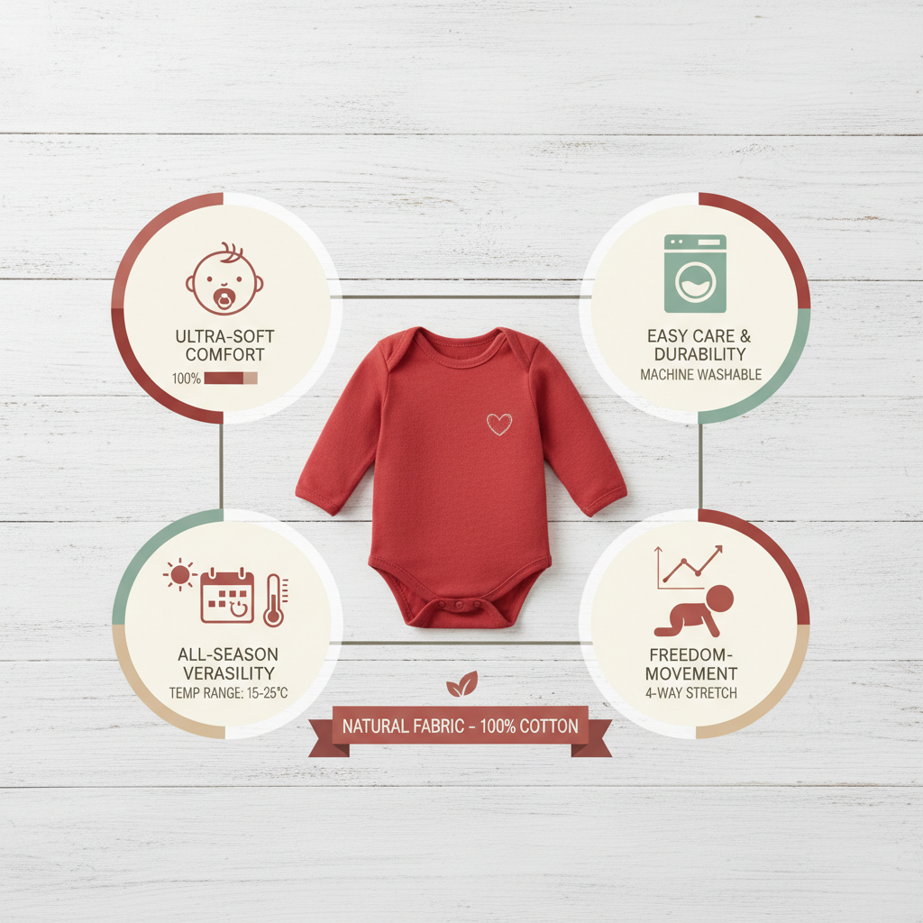 infant red long sleeve onesie