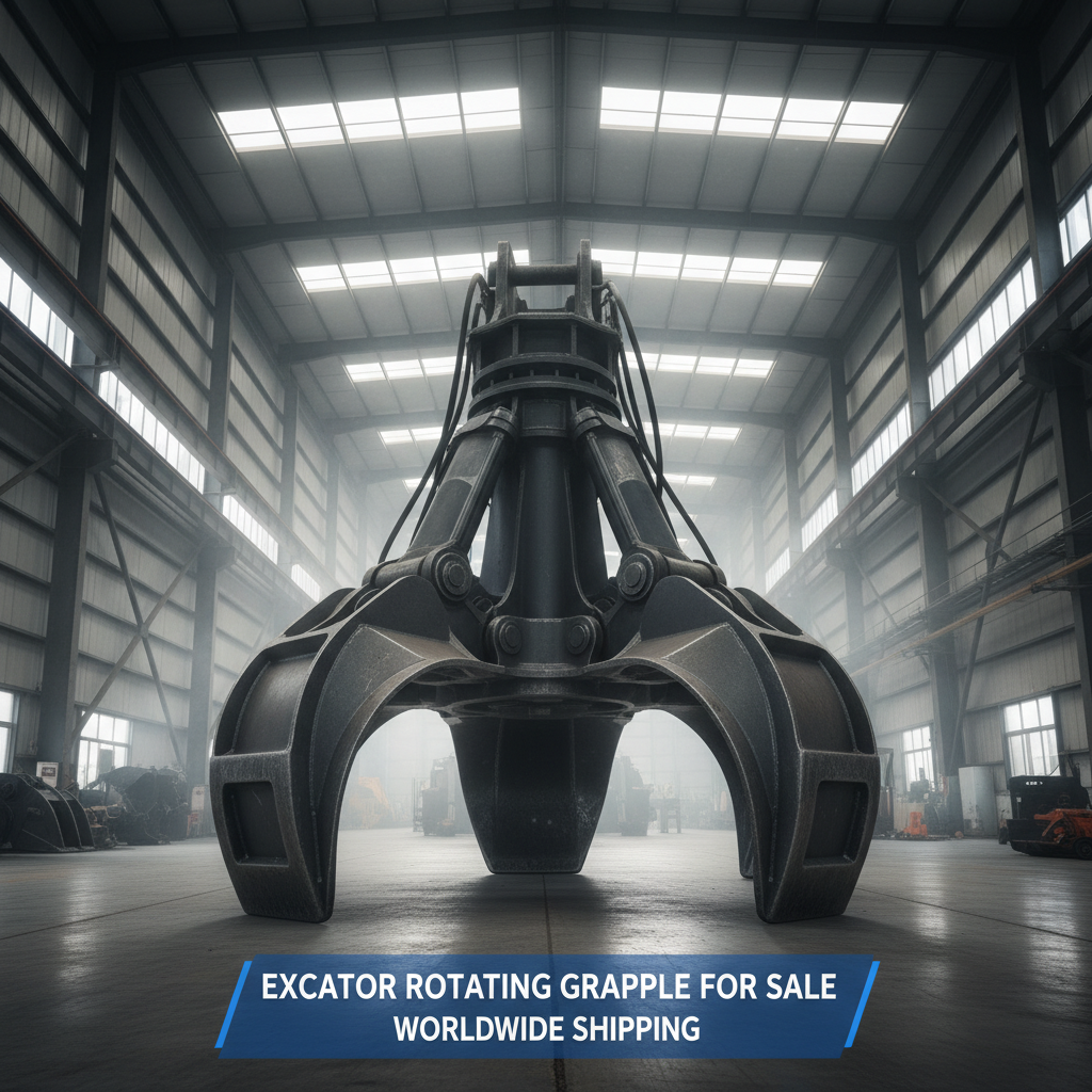 excavator rotating grapple for sale