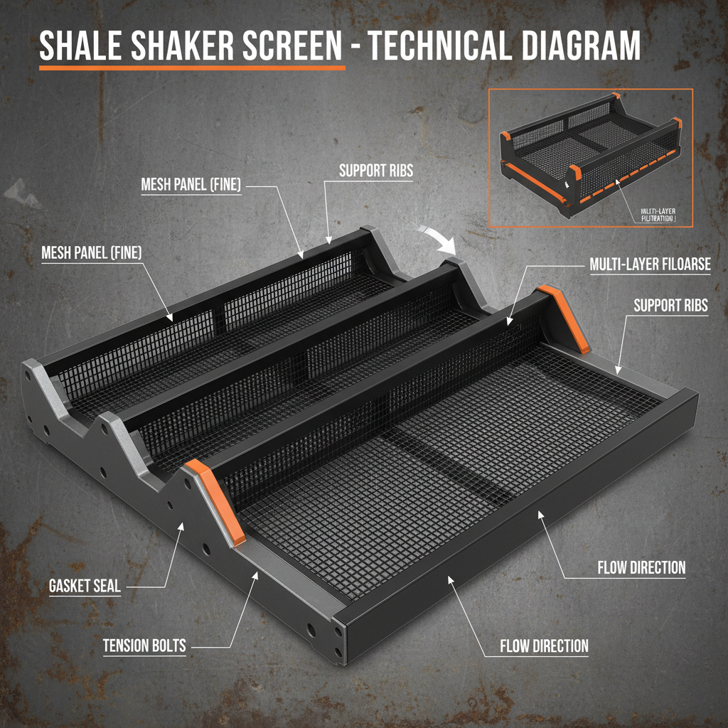 black shale shaker screens