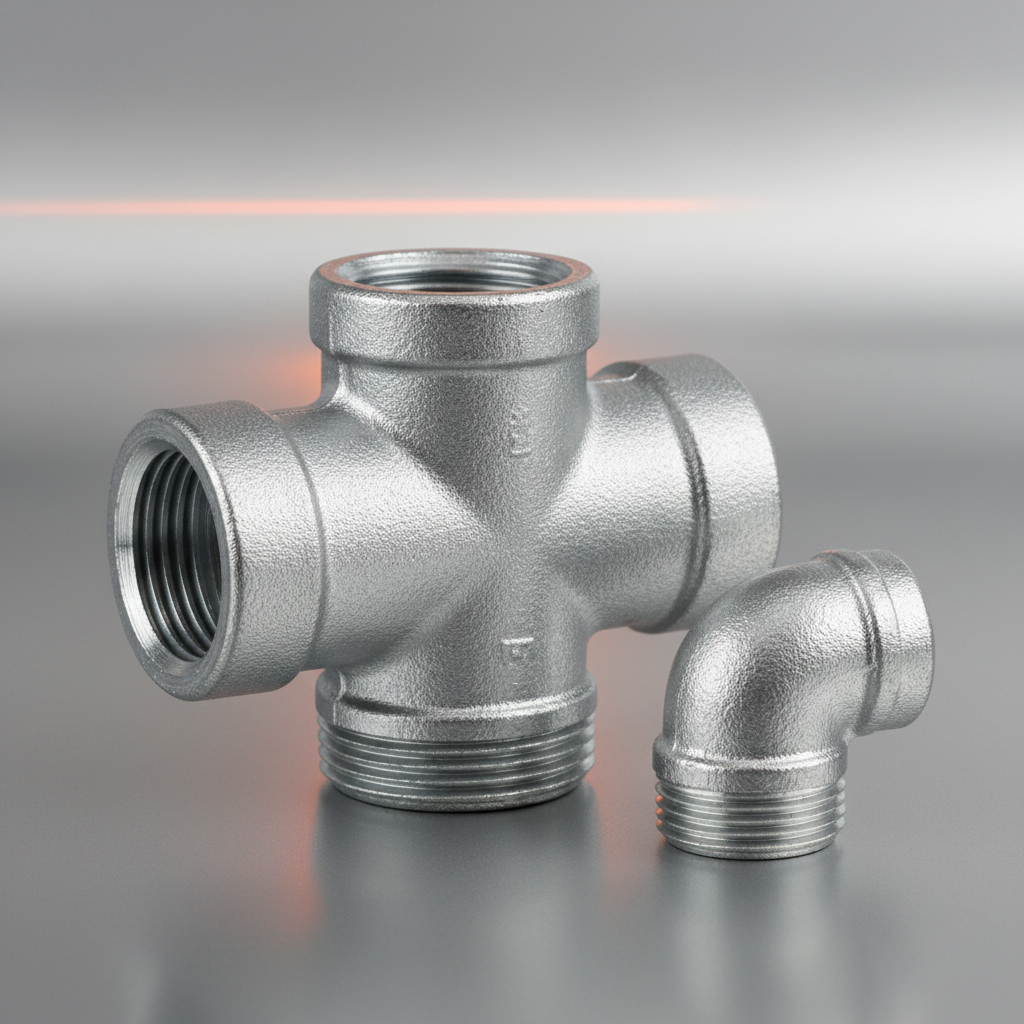 2 galvanized pipe fittings